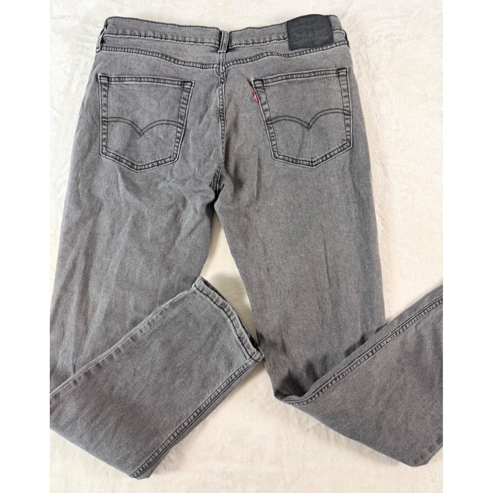 Levi's 511 Gray Slim Fit Jeans W36 L32 Stretch Denim Men - Picture 3 of 8